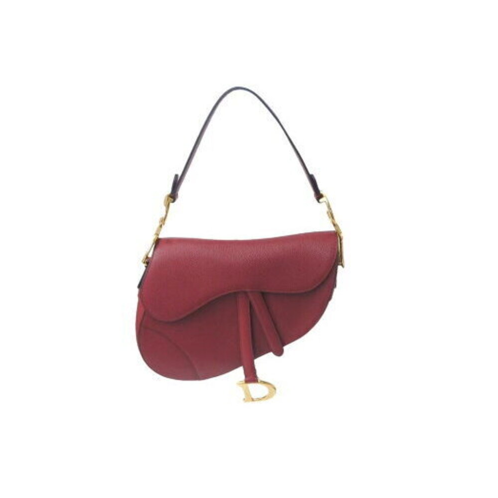 Christian Dior Saddle Bag Hobo Shoulder leather Bordeaux